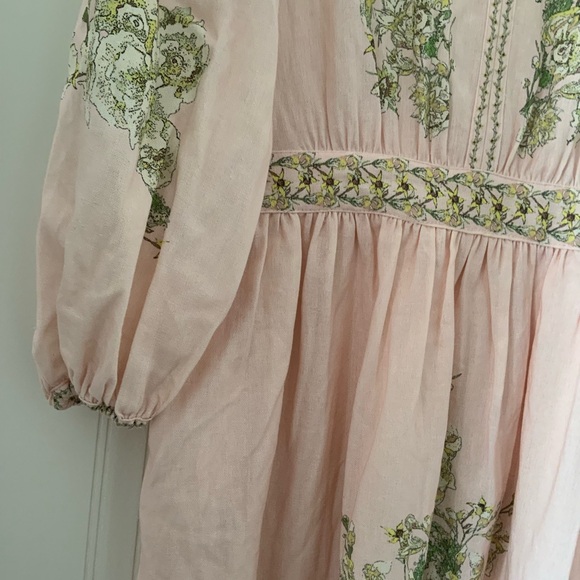 Max Studio Pink Floral Long Sleeve Maxi Dress - Picture 4 of 8